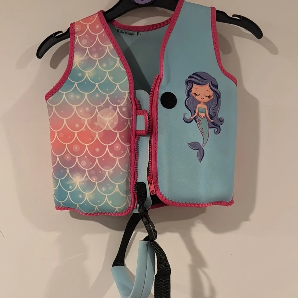Mermaid Design Kids Swim Vest